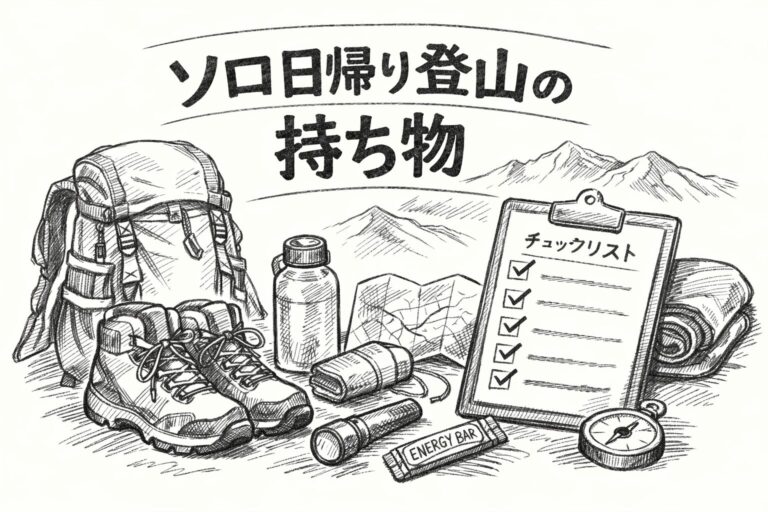 ソロ日帰り登山の持ち物